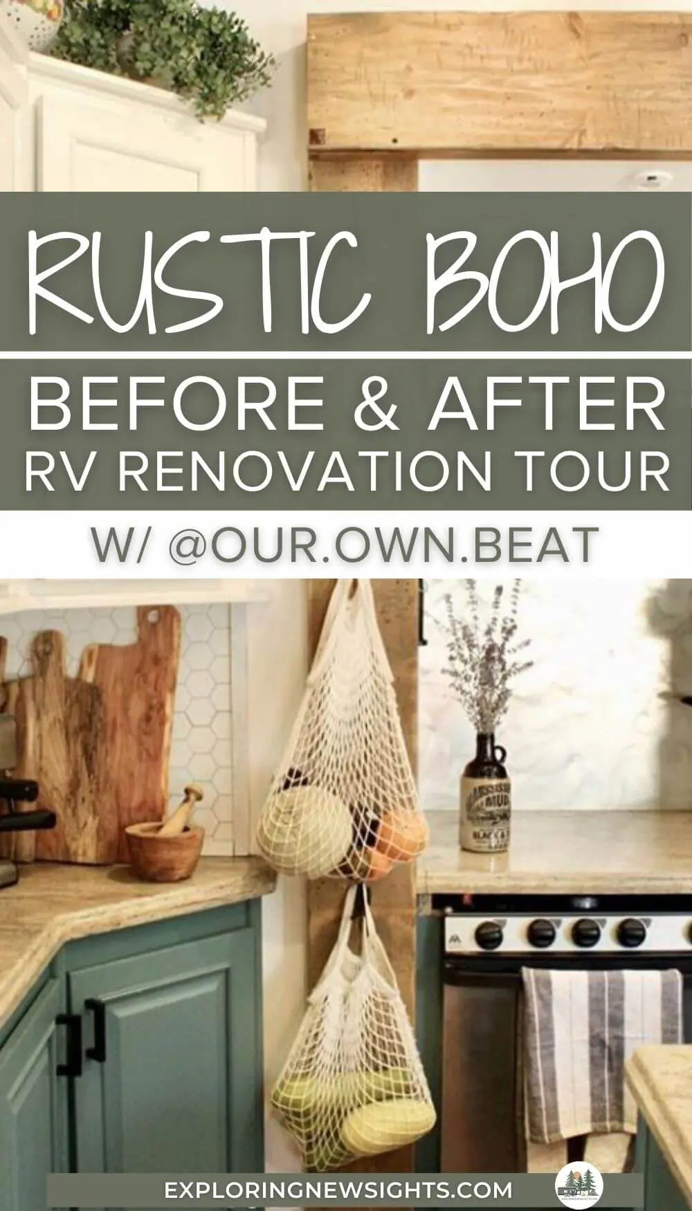 rustic bohemian RV renovation tour 