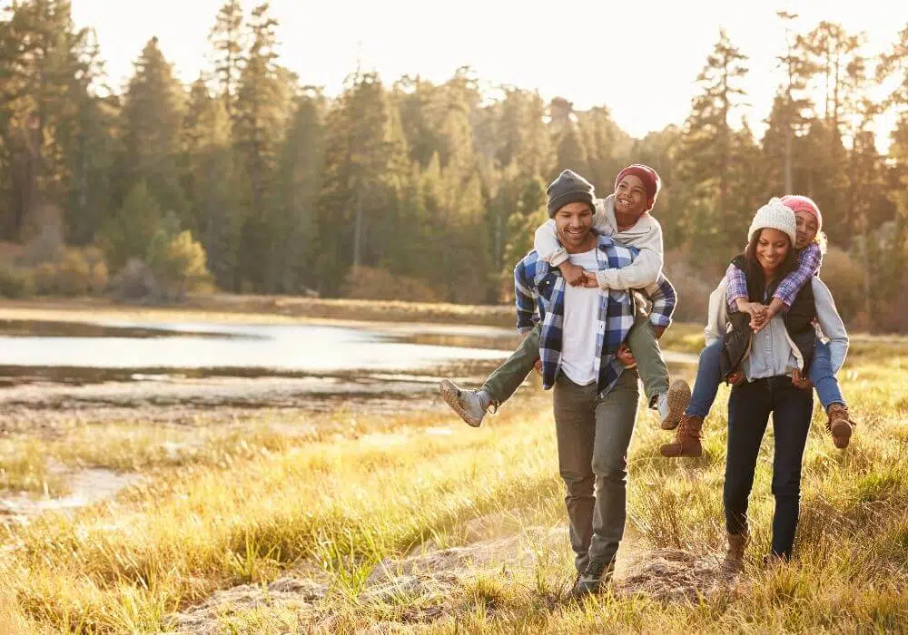 Kids Gathering firewood